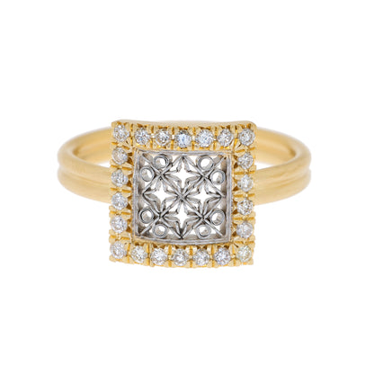Medium Square Diamond Ring