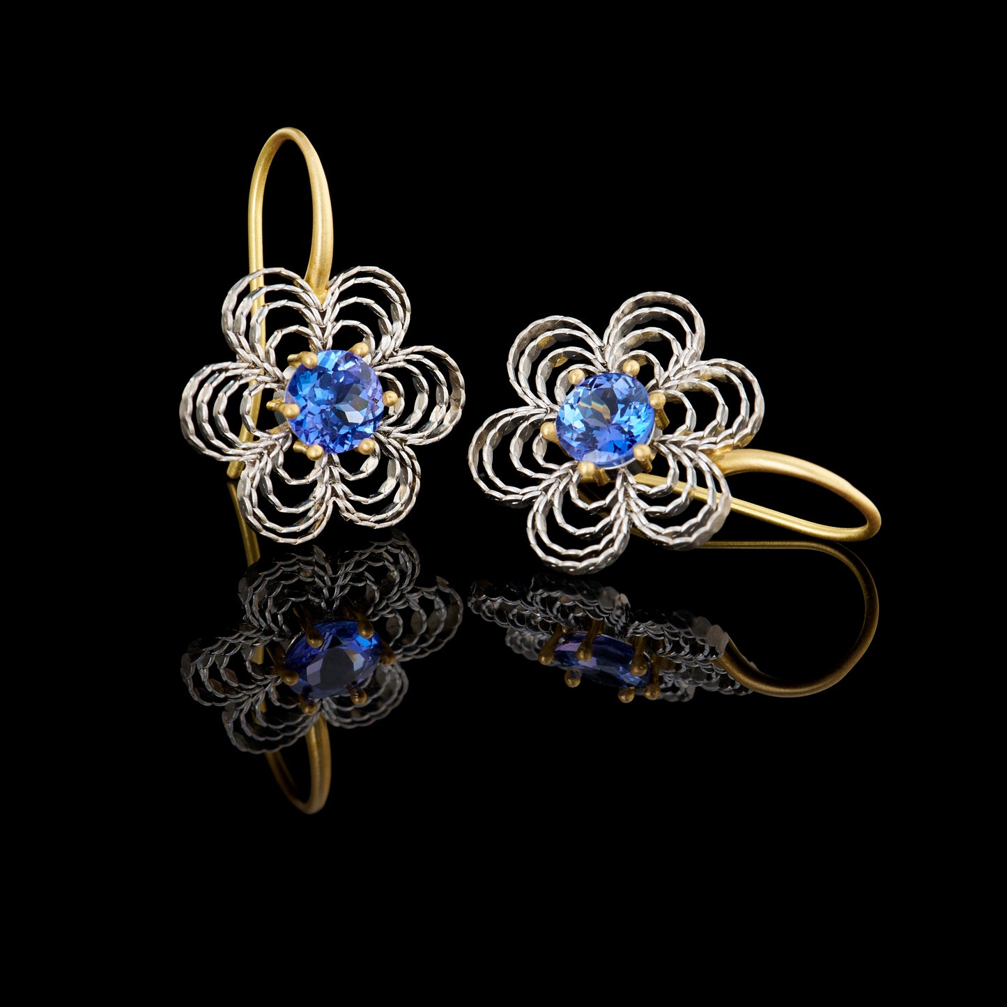 Tanzanite Lacy Earrings