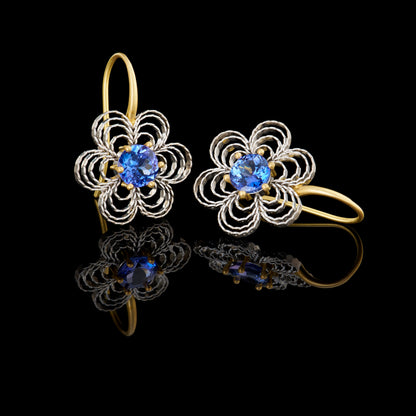 Tanzanite Lacy Earrings