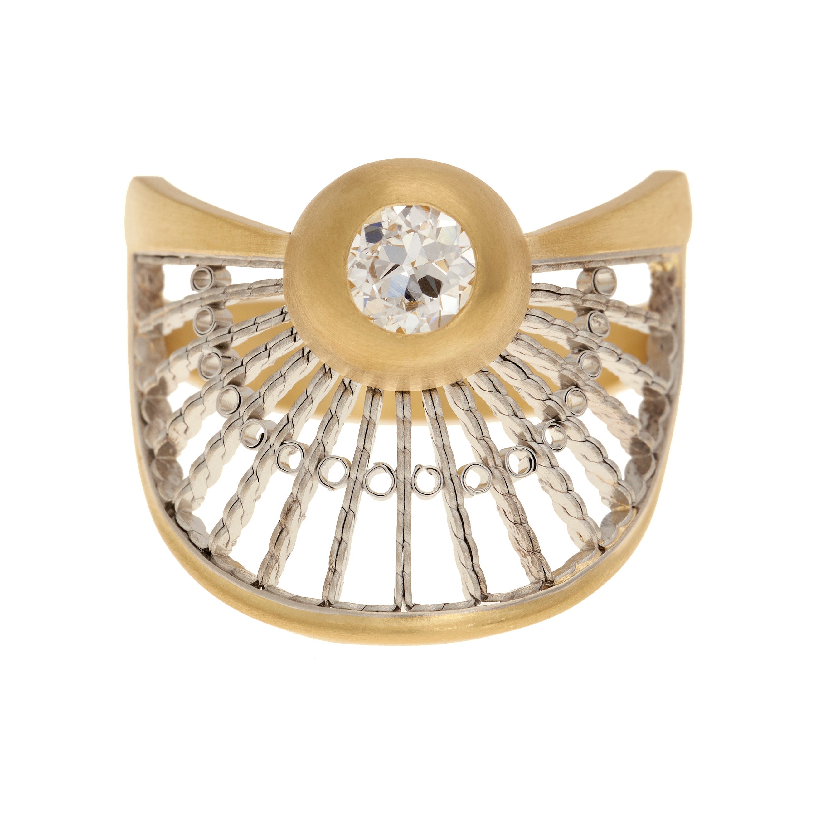 Fan Ring with Old European Cut Diamond | nikollë radi