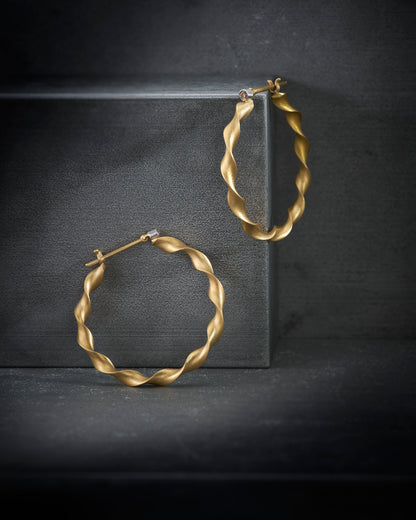 Scroll Hoop Earrings