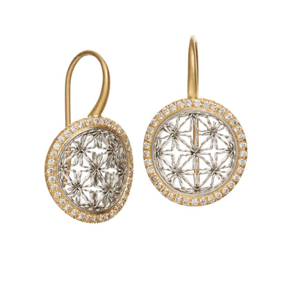 Round Micro Pave Earrings