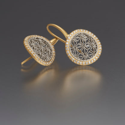 Round Micro Pave Earrings
