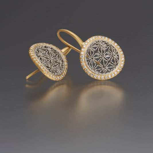 Round Micro Pave Earrings