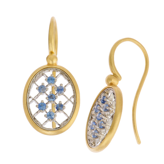 Blue Ceylon Sapphire Earrings