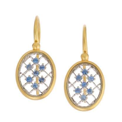 Blue Ceylon Sapphire Earrings