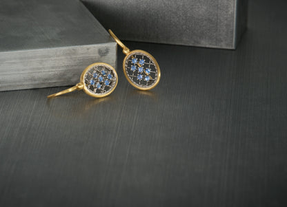Blue Ceylon Sapphire Earrings