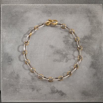 Oval and Round Links Bracelet