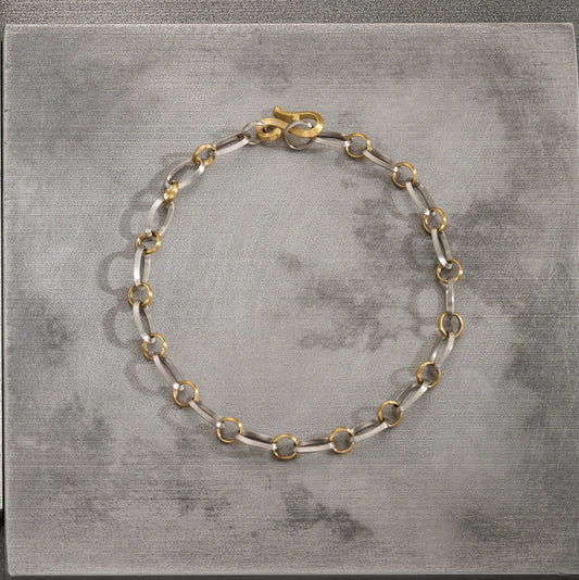 Oval and Round Links Bracelet
