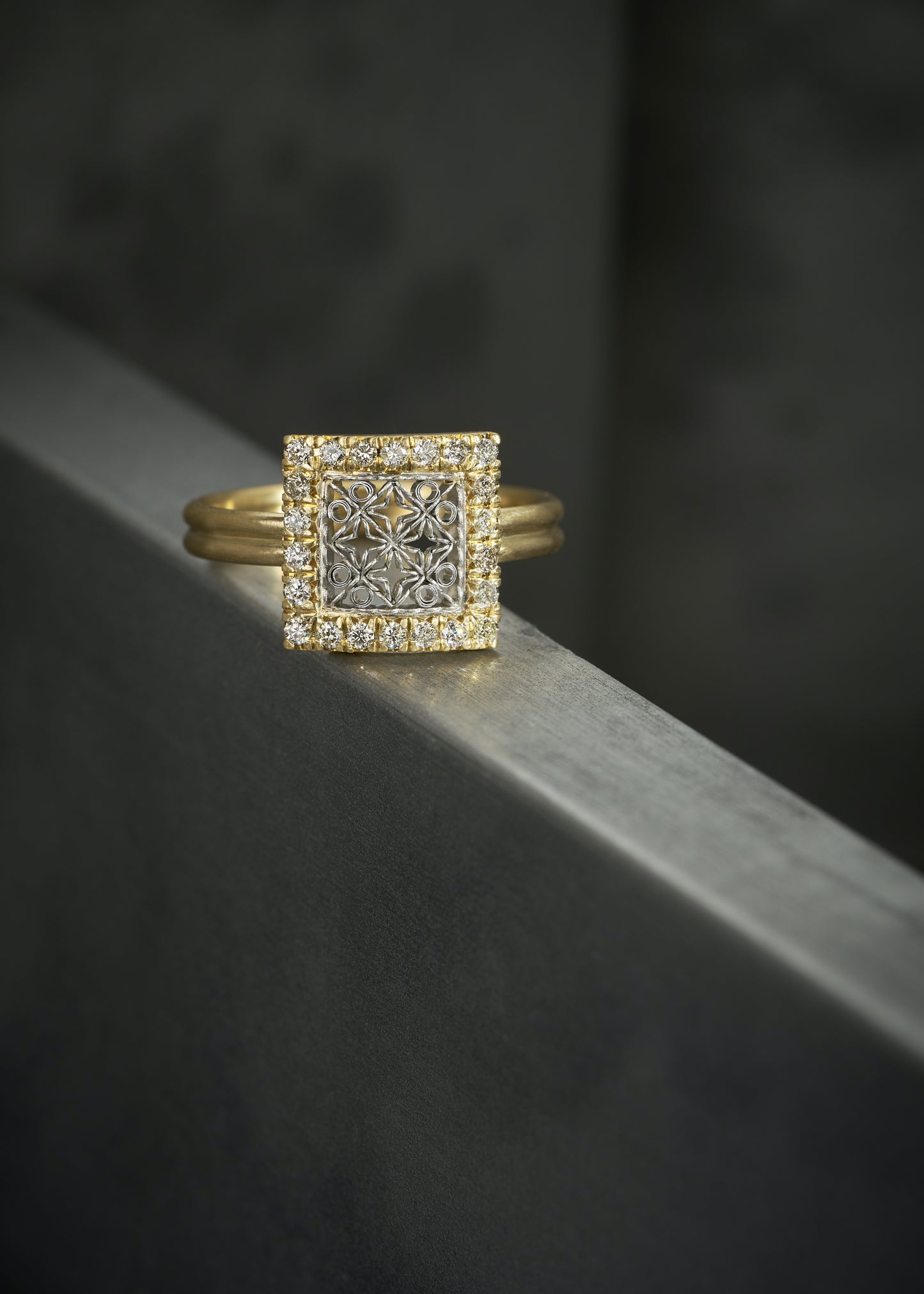 Medium Square Diamond Ring