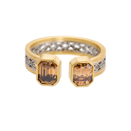 Duo Champagne Diamond Ring