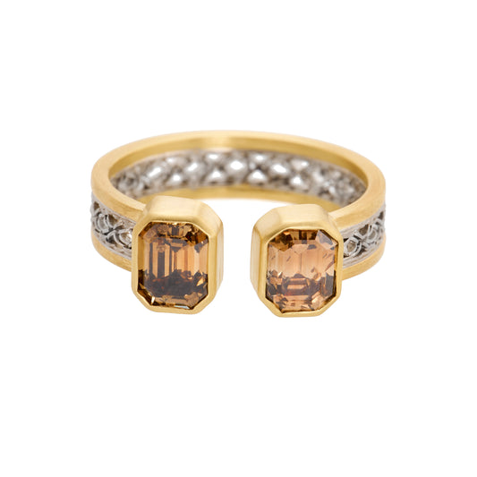 Duo Champagne Diamond Ring