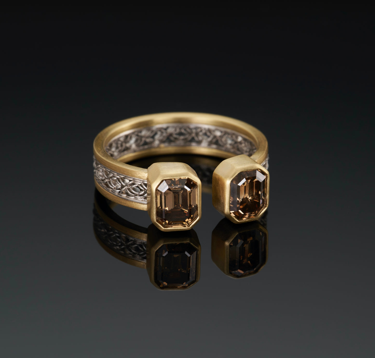 Duo Champagne Diamond Ring