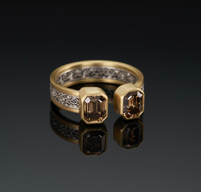 Duo Champagne Diamond Ring
