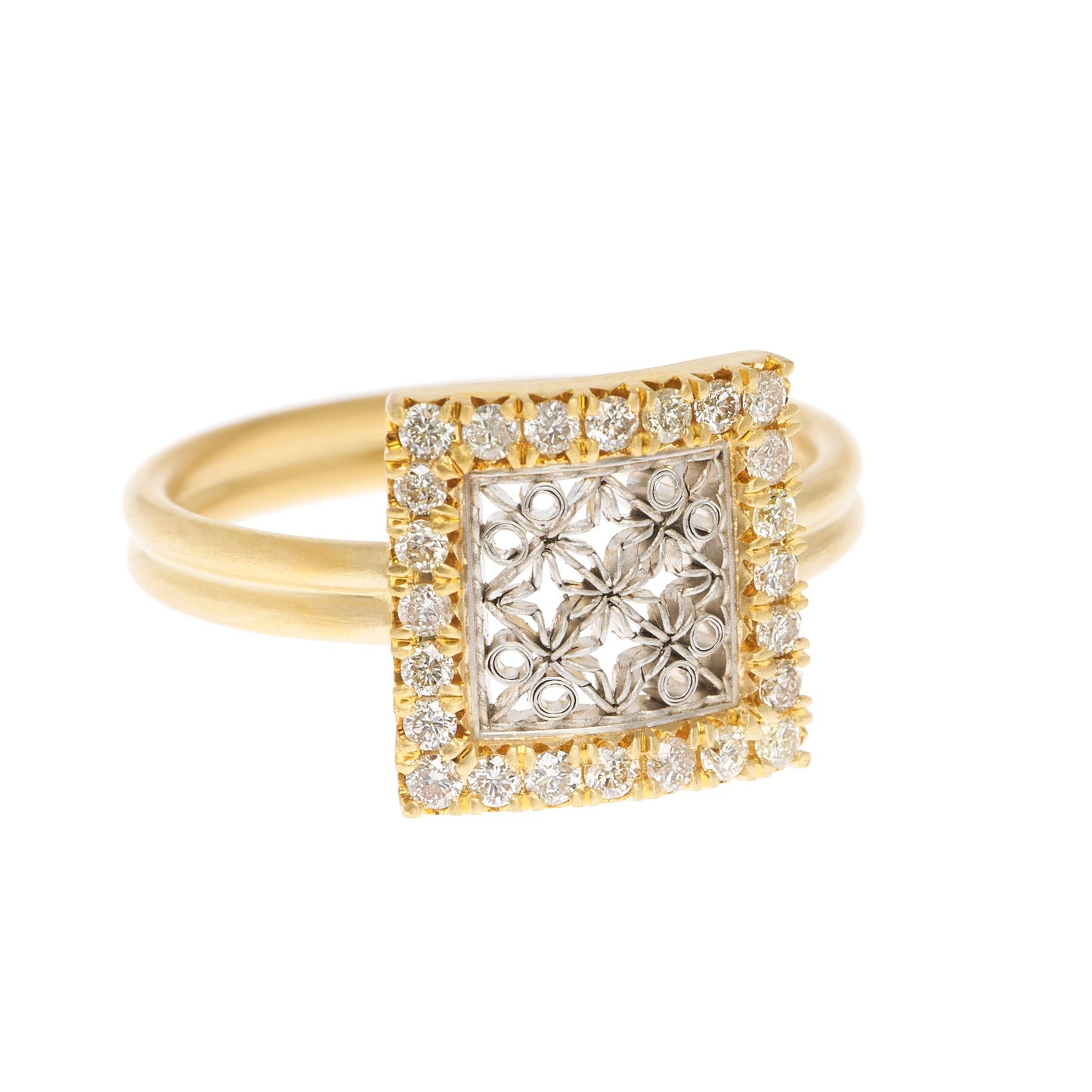 Medium Square Diamond Ring