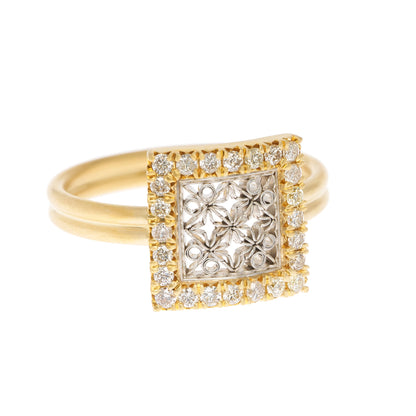 Medium Square Diamond Ring