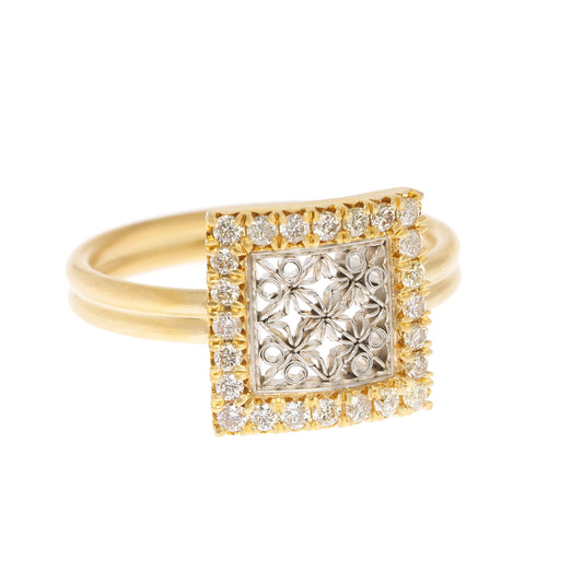 Medium Square Diamond Ring