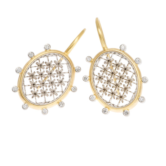Starry Earrings with Diamond Orbitals