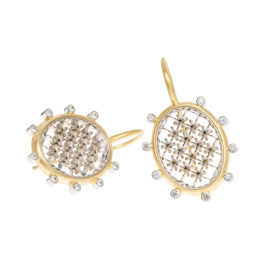Starry Earrings with Diamond Orbitals