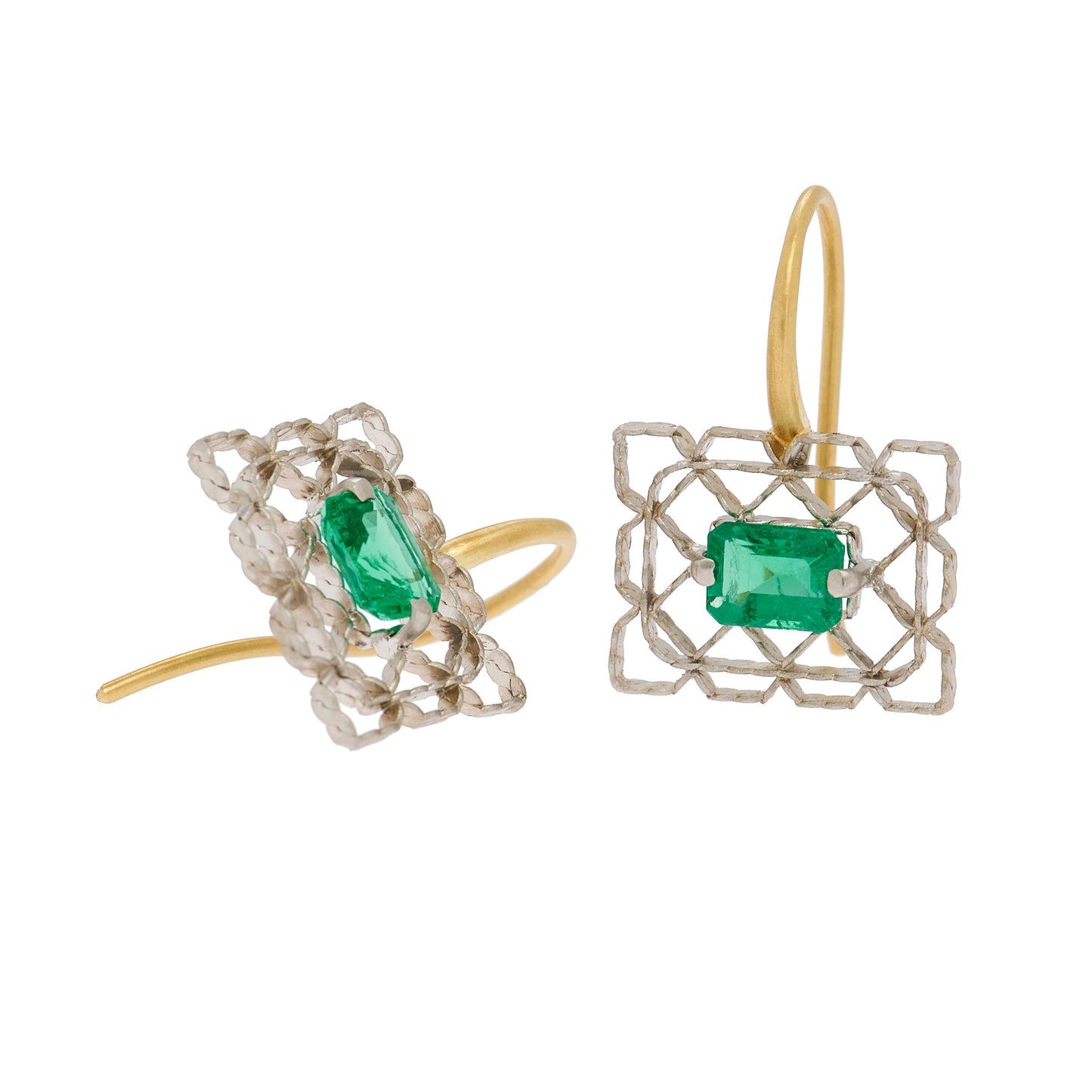 Emerald Frame Earrings