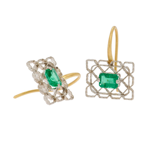 Emerald Frame Earrings