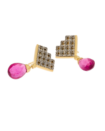 Drop Rubelite Earrings