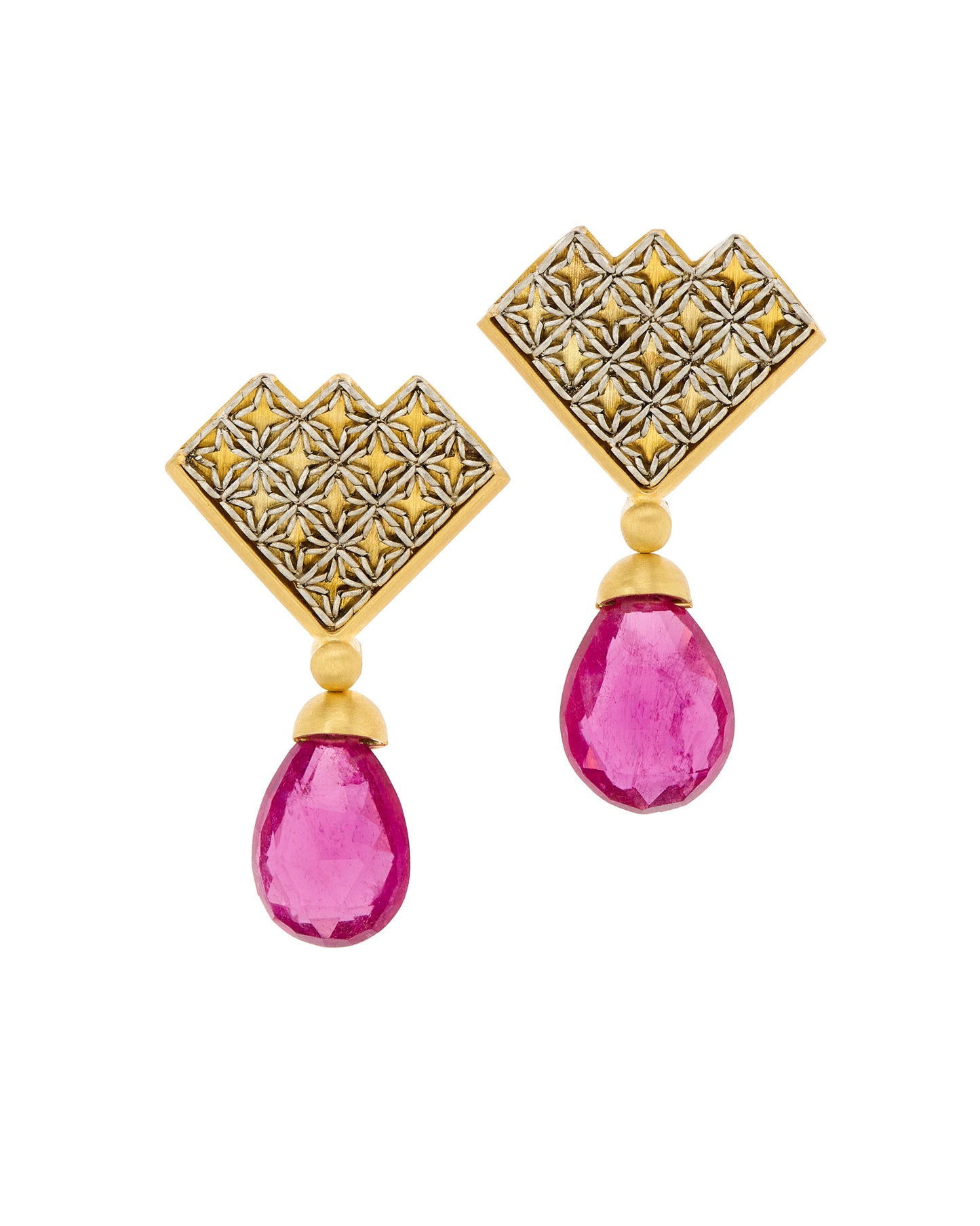 Drop Rubelite Earrings